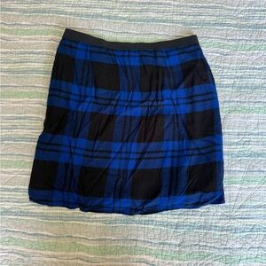 GAP Blue and Black Faux Wrap Mini Skirt for Casual Wear
